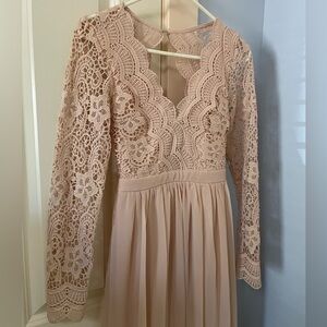 Awaken My Love Long Sleeve Lace Maxi Dress